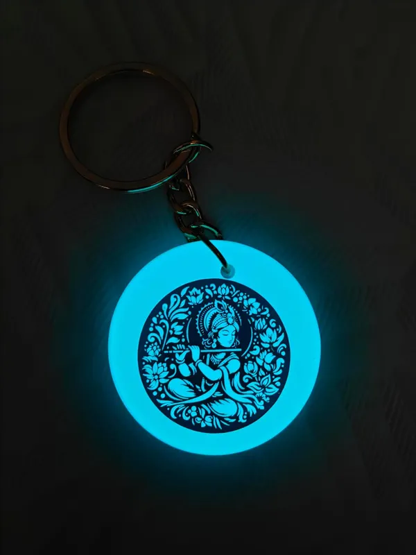 Blue_Resin_Keychain_With_Spiritual_Design
