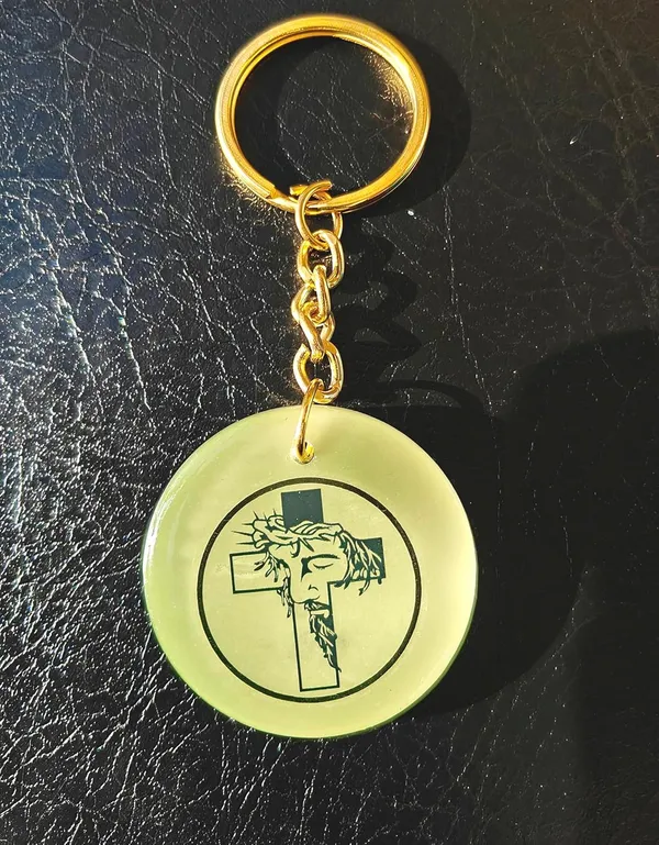 Green_Resin_Cross_Keychain