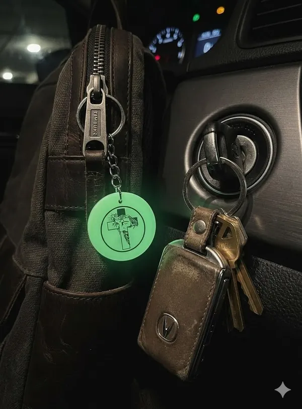 Green_Resin_Cross_Keychain