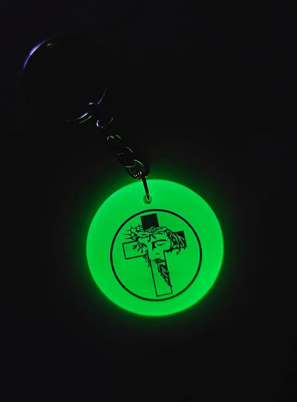 Green_Resin_Cross_Keychain