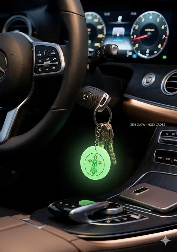 Green_Resin_Glow_In_The_Dark_Cross_Keychain