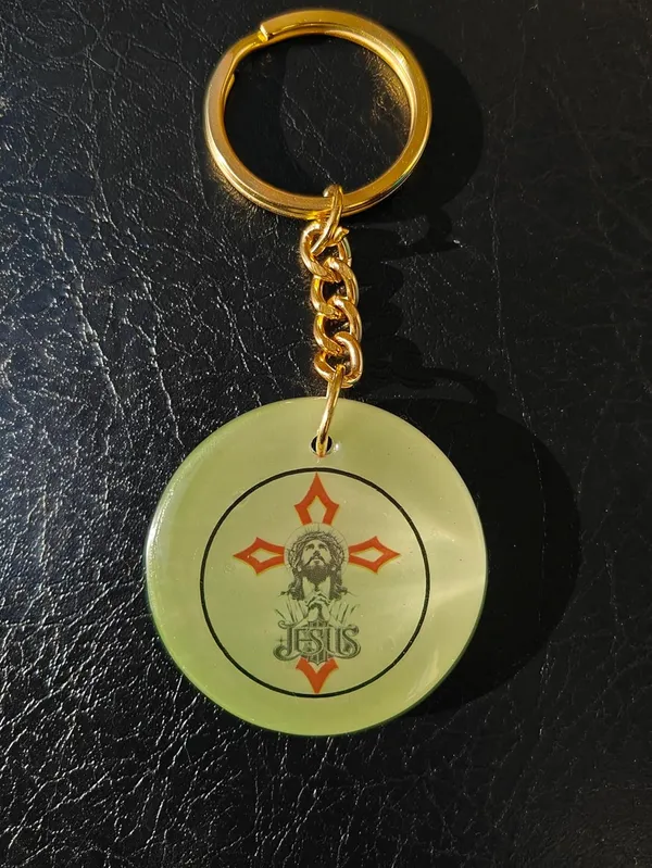 Green_Resin_Glow_In_The_Dark_Cross_Keychain