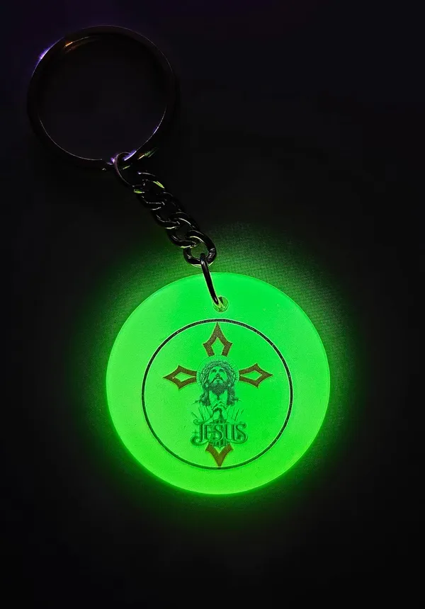 Green_Resin_Glow_In_The_Dark_Cross_Keychain
