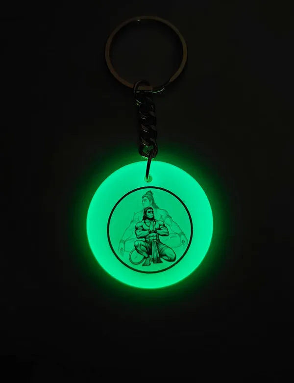 Green_Resin_Keychain_With_Chain