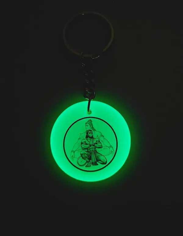 Green_Resin_Keychain_With_Chain