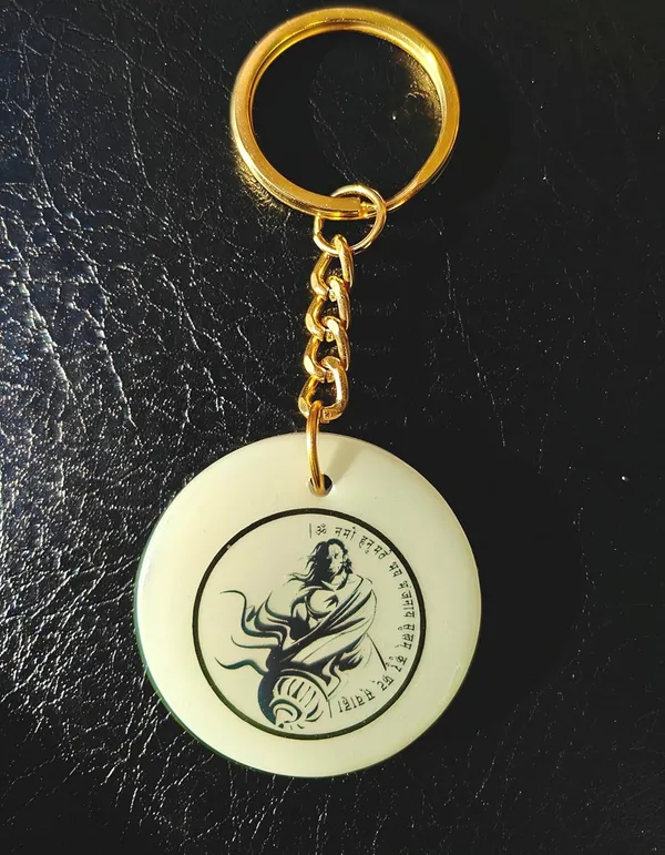 Blue_Resin_Keychain_With_Spiritual_Design