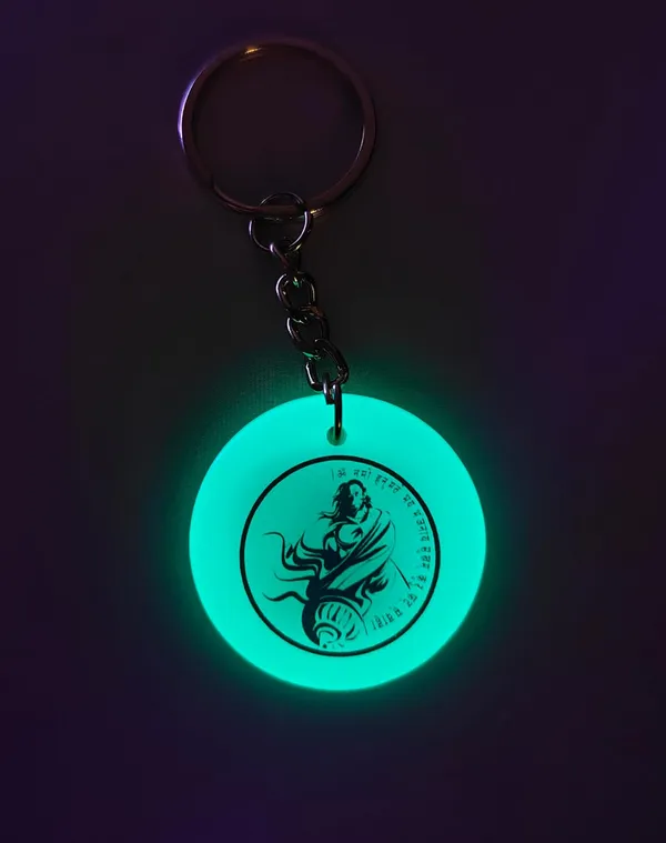 Blue_Resin_Keychain_With_Spiritual_Design