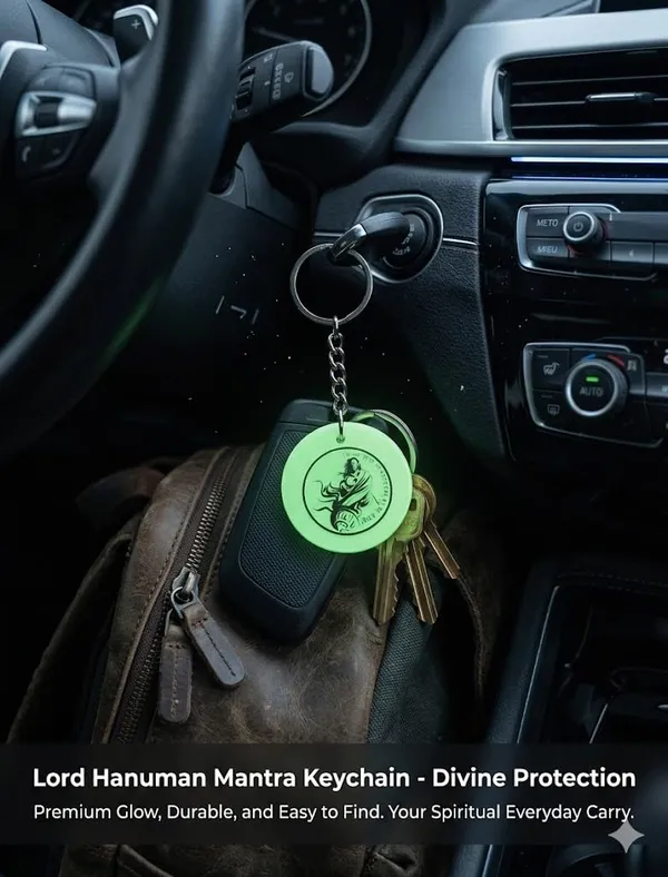 Green_Resin_Keychain_With_Spiritual_Design