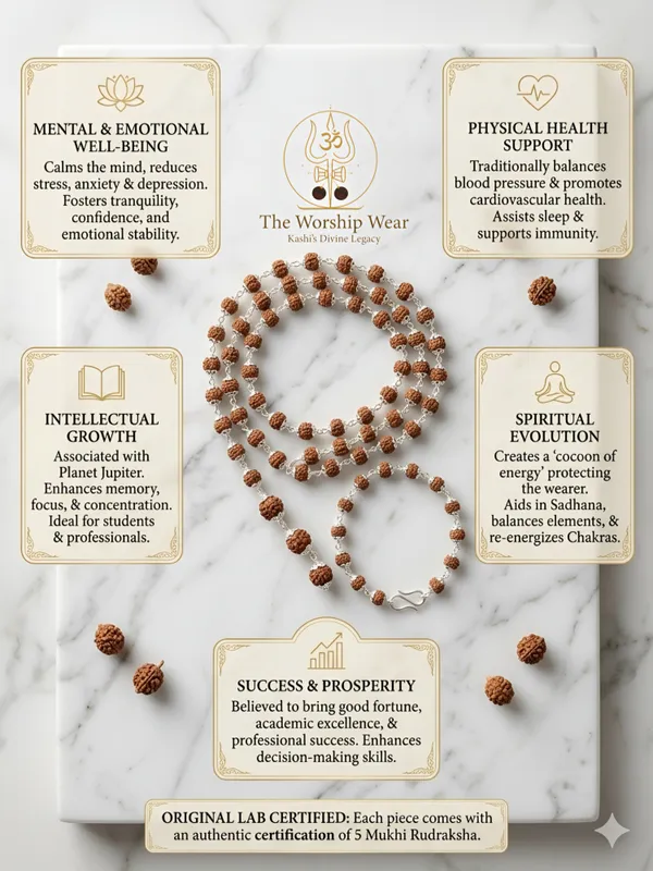 COMBO-Silver_Plated_Elegant_Rudraksha_Mala_and_Bracelet_with_Lab_Certification_-_The_Worship_Wear
