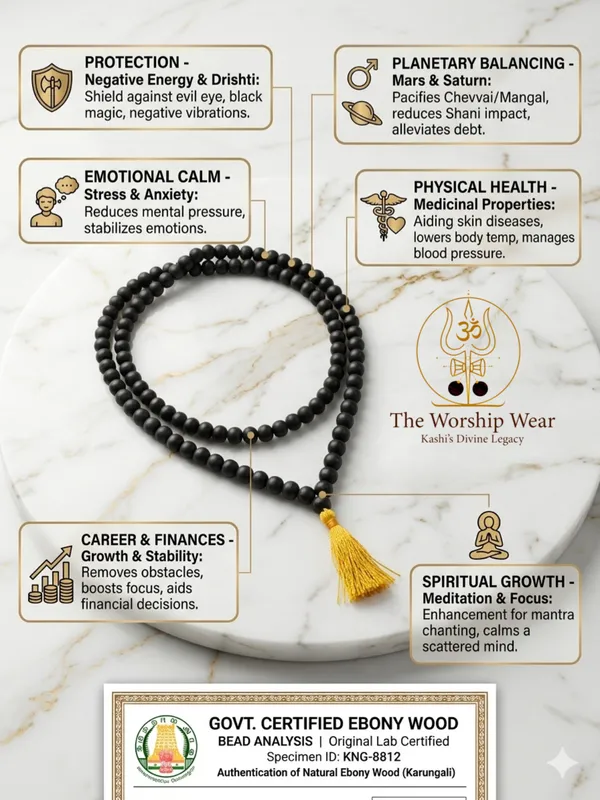 108+1_Divya_Karungali_Mala_-_Natural_Ebony_Wood_Beads_(Govt._Certified)_-_The_Worship_Wear