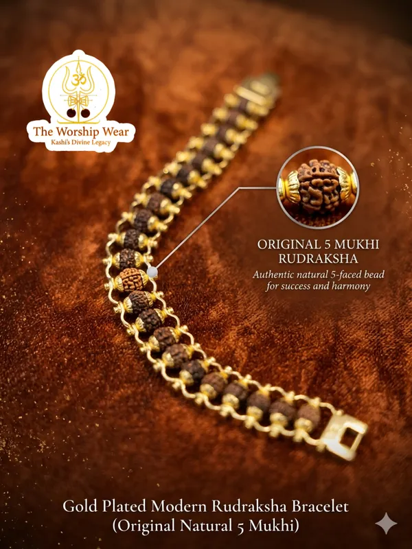 Gold_Plated_Modern_Rudraksha_Bracelet_-_Natural_5_Mukhi_Beads