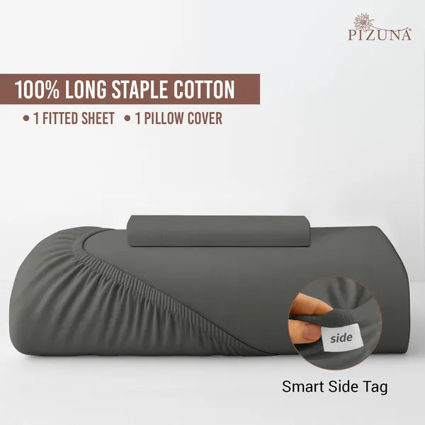 Cotton_Sateen_Solid_Dark_Grey_Single_Fitted_Bedsheet