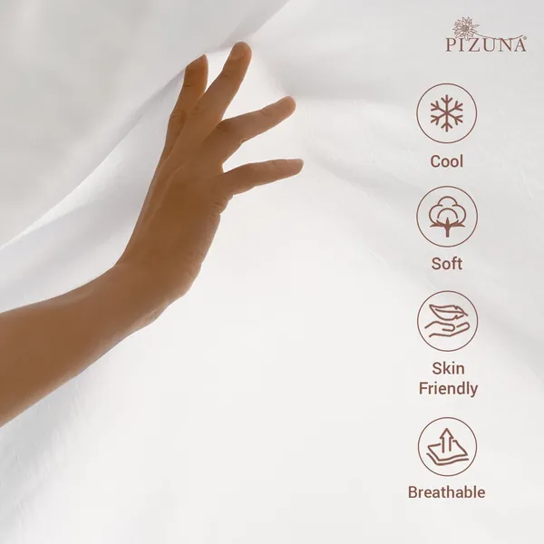 Pizuna_100%_Long_Staple_Cotton_Solid_Black_Single_Fitted_Bedsheet_Set