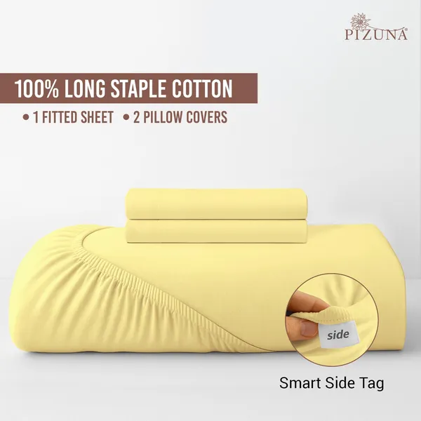Cotton_Solid_Mellow_Yellow_Queen_Fitted_Bedsheet