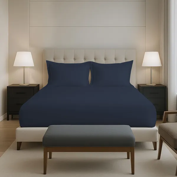 Dark_Blue_Cotton_Sateen_Solid_Queen_Fitted_Bedsheet