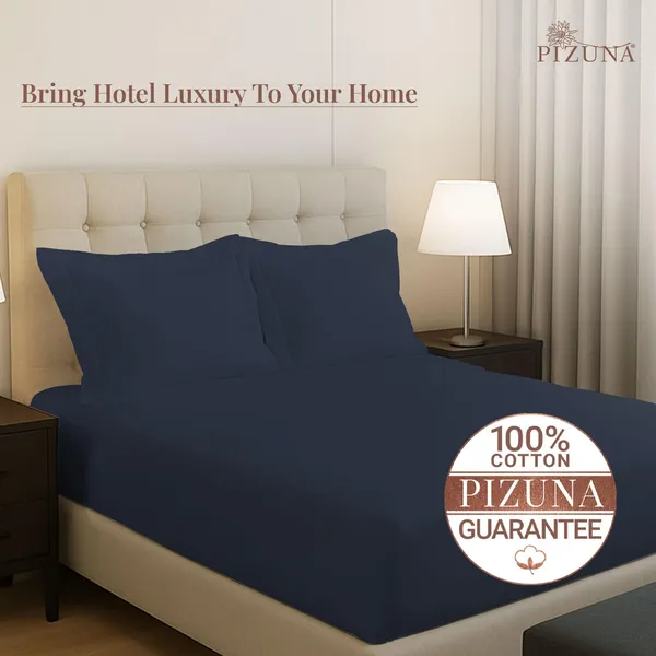 Dark_Blue_Cotton_Sateen_Solid_Queen_Fitted_Bedsheet