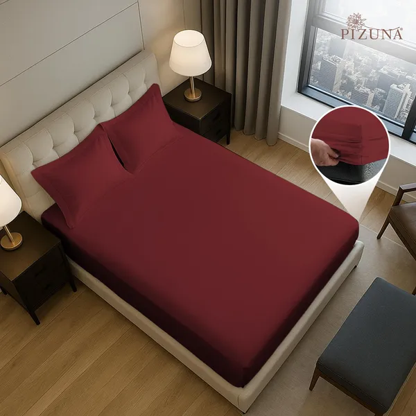 Cotton_Sateen_Solid_Rio_Red_Queen_Fitted_Bedsheet
