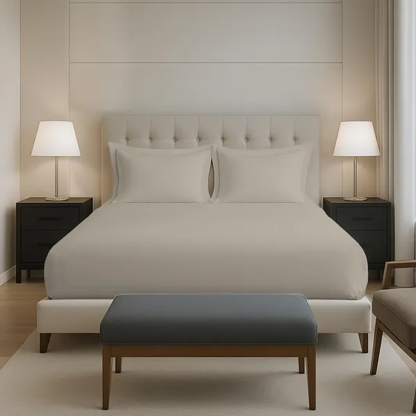 Pizuna_100%_Cotton_Solid_Simply_Taupe_King_Fitted_Bedsheet