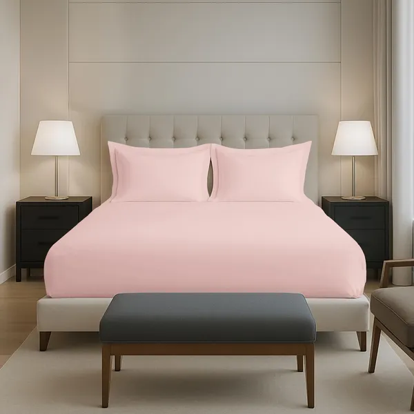 Cotton_Solid_Light_Pink_King_Fitted_Bedsheet