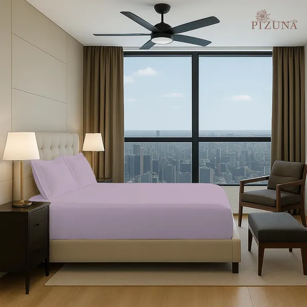 Cotton_Solid_Lavender_Frost_Queen_Fitted_Bedsheet