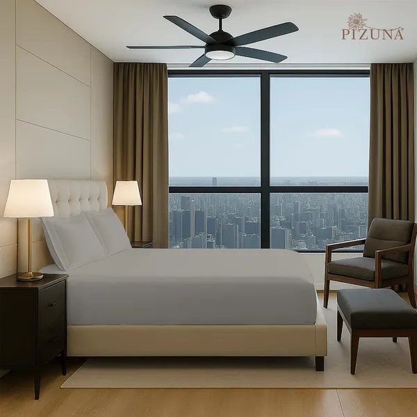 Pizuna_100%_Long_Staple_Cotton_Solid_Ash_Grey_King_Fitted_Bedsheet