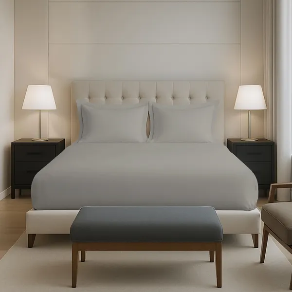 Pizuna_100%_Long_Staple_Cotton_Solid_Ash_Grey_King_Fitted_Bedsheet