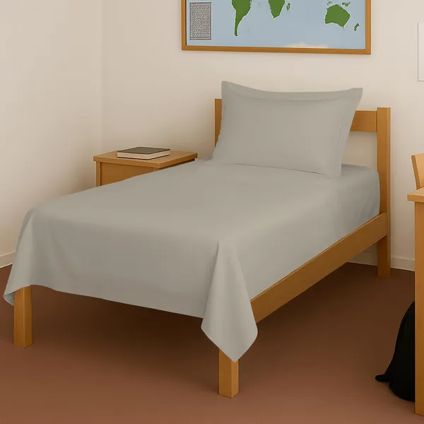 Cotton_Solid_Simply_Taupe_Single_Flat_Bedsheet_With_Pillow_Cover
