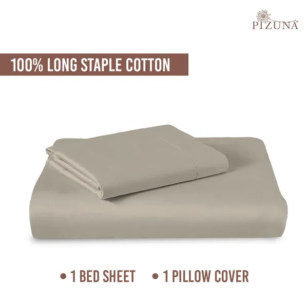 Cotton_Solid_Simply_Taupe_Single_Flat_Bedsheet_With_Pillow_Cover