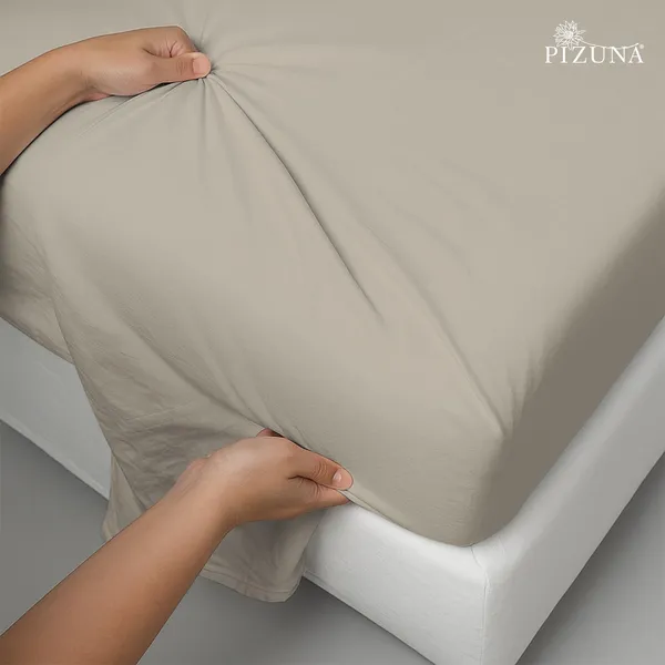 Cotton_Solid_Simply_Taupe_Single_Flat_Bedsheet_With_Pillow_Cover