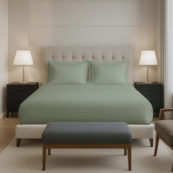 Cotton_Sateen_Solid_Sea_Foam_Queen_Fitted_Bedsheet