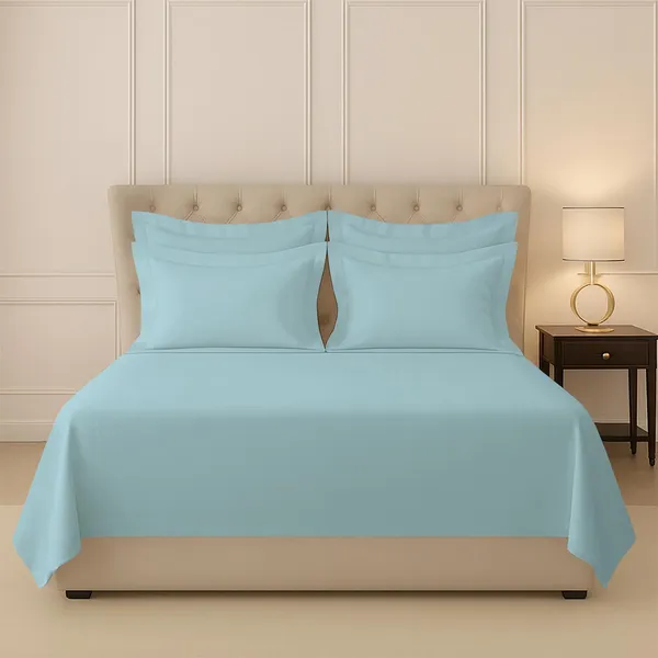 Cotton_Sateen_Solid_Baby_Blue_Super_King_Flat_Bedsheet