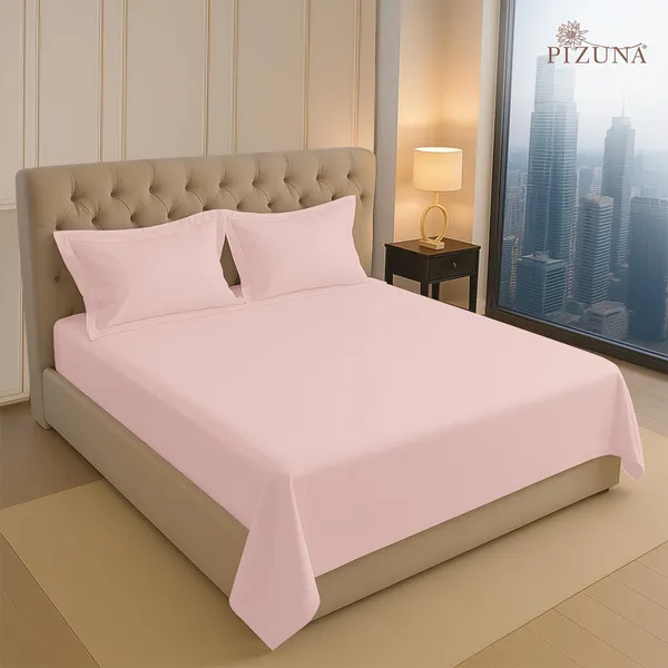 Cotton_Solid_Light_Pink_Queen_Flat_Bedsheet