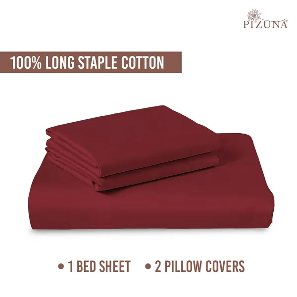 Cotton_Sateen_Solid_Rio_Red_King_Flat_Bedsheet