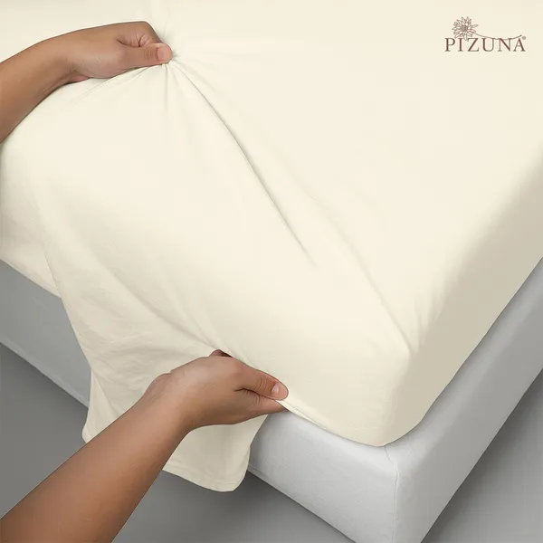 Pizuna_100%_Cotton_King_Size_Bedsheet_6_Feet,_400_Thread_Count_Long_Staple_Cotton_Bedsheets_For_King_Size_Bed_100X108_Inch_With_2_Pillow_Covers,_New_Ivory_Bedsheet_For_King_Size_Bed_(Cotton_Bedsheet)