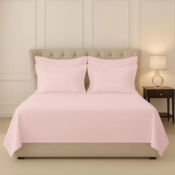 Cotton_Solid_Light_Pink_Super_King_Flat_Bedsheet_With_Pillow_Covers