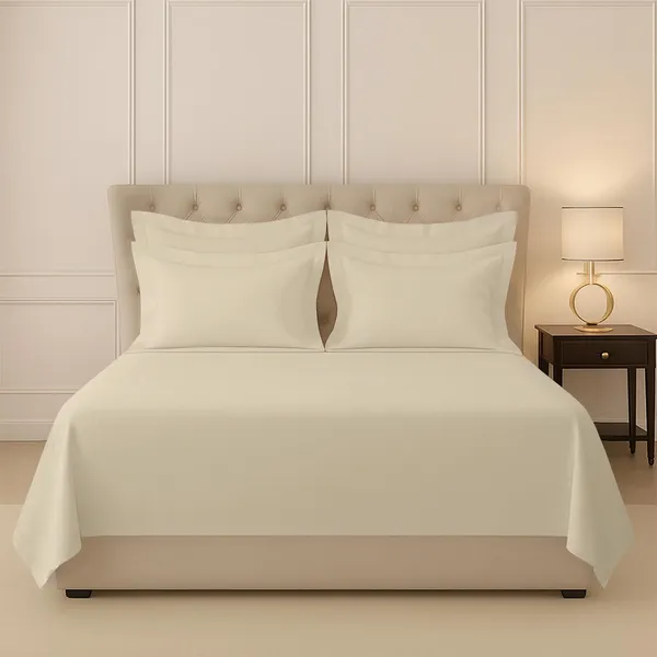Cotton_Sateen_Solid_Beige_Super_King_Flat_Bedsheet