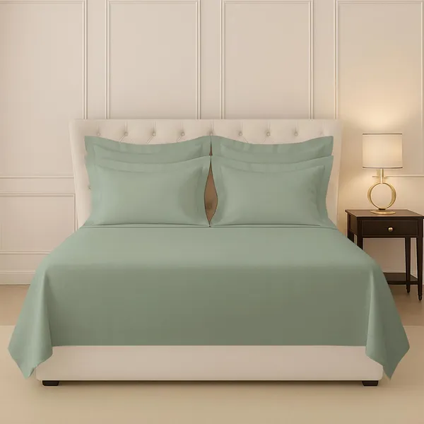 Cotton_Solid_Sea_Foam_Super_King_Flat_Bedsheet