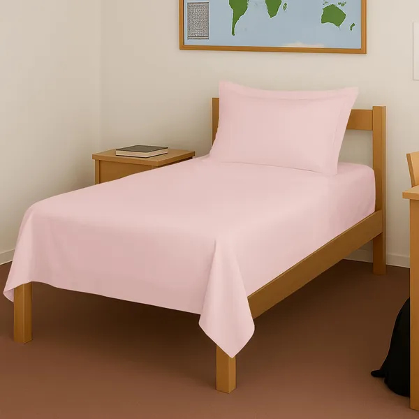 Cotton_Solid_Light_Pink_Single_Flat_Bedsheet_With_Pillow_Cover
