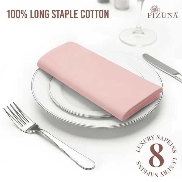 Cotton_Solid_Light_Pink_Dinner_Napkin_Set