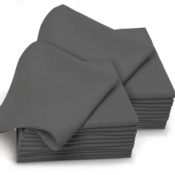 Cotton_Sateen_Solid_Dark_Grey_Dinner_Napkins_Set_Of_24