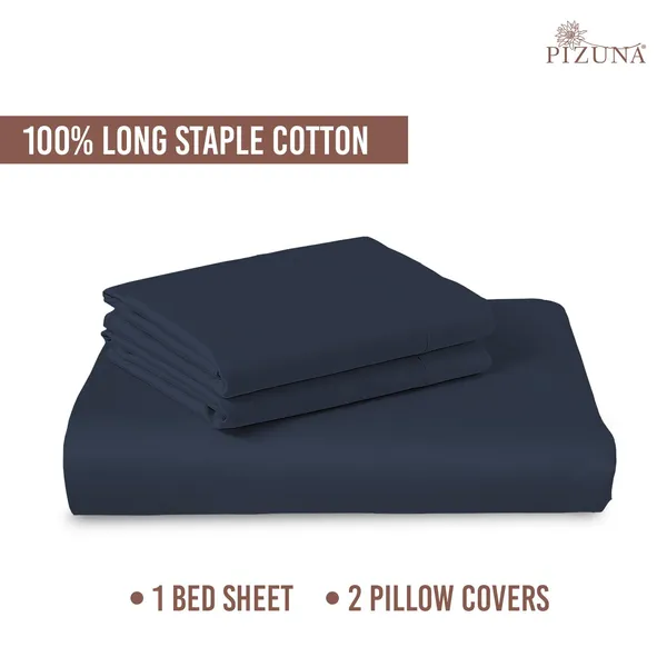 Cotton_Solid_Dark_Blue_Queen_Flat_Bedsheet