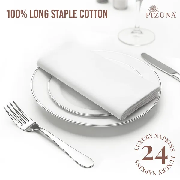 Cotton_Solid_White_Dinner_Napkin_Set