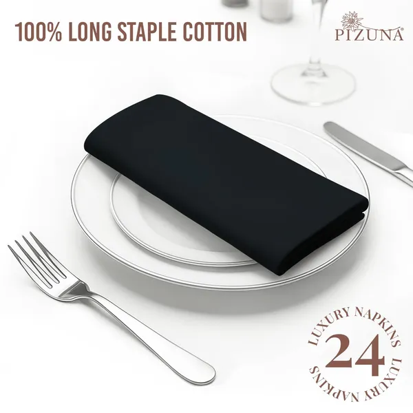 Cotton_Solid_Black_Dinner_Napkins_Set_Of_24