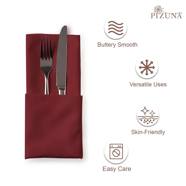 Cotton_Sateen_Solid_Rio_Red_Dinner_Napkins_Set_Of_24