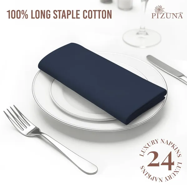 Cotton_Sateen_Solid_Dark_Blue_Dinner_Napkins_Set_Of_24