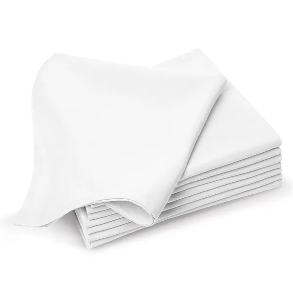 Pizuna_100%_Long_Staple_Cotton_Solid_White_Dinner_Napkin_Set_Of_8