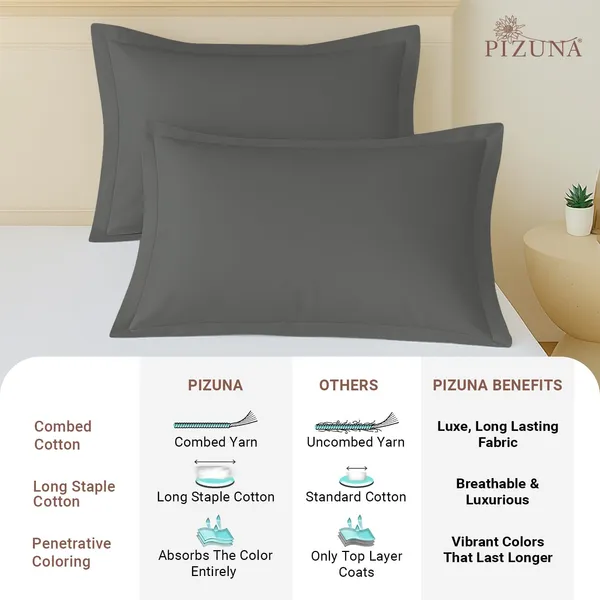 Pizuna_Cotton_Solid_Dark_Grey_Pillow_Cover_Set_Of_2