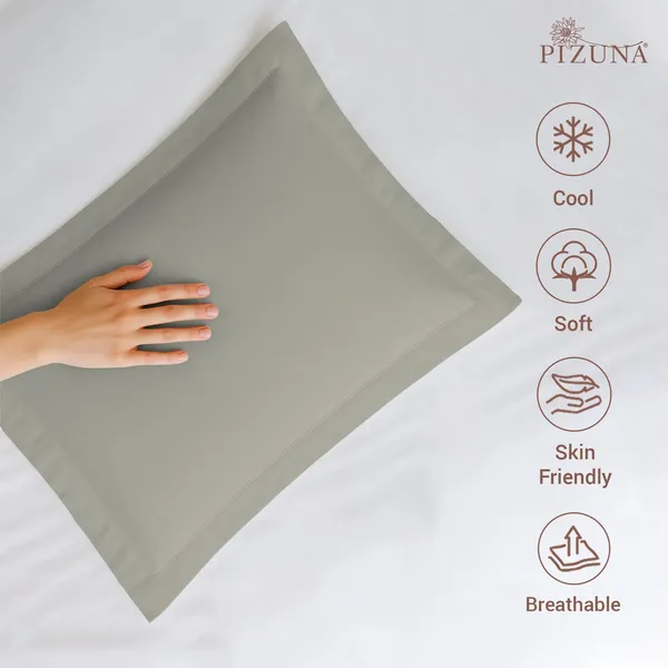 Pizuna_Cotton_Solid_Silver_Pillow_Cover_Set_Of_2