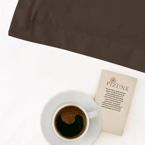 Pizuna_100%_Cotton_Solid_Dark_Brown_Standard_Pillow_Cover_Set