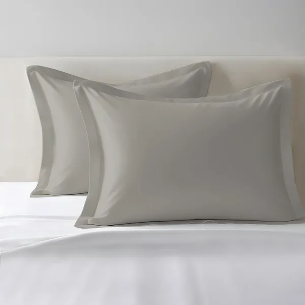 Pizuna_100%_Long_Staple_Cotton_Solid_Ash_Grey_Standard_Pillow_Cover_Set